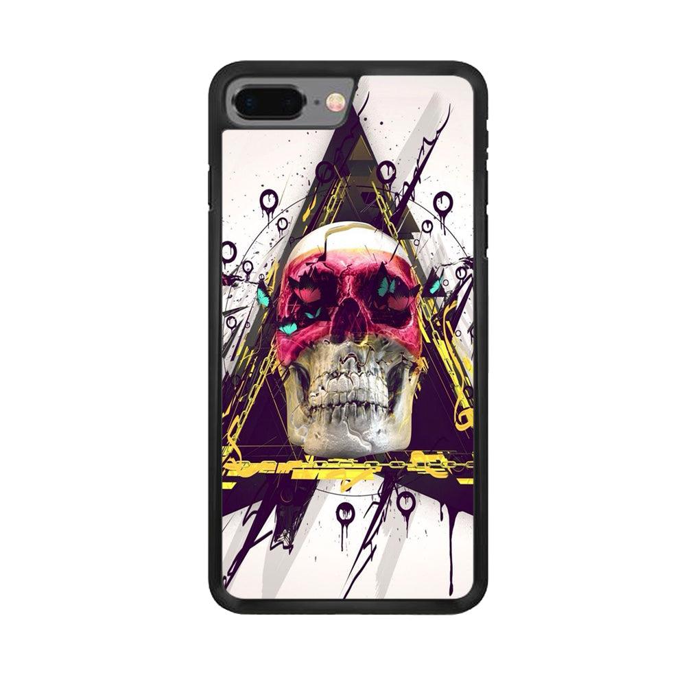 Skull Art 002 iPhone 8 Plus Case-Rubber / Black (2D Case)-Xtracase
