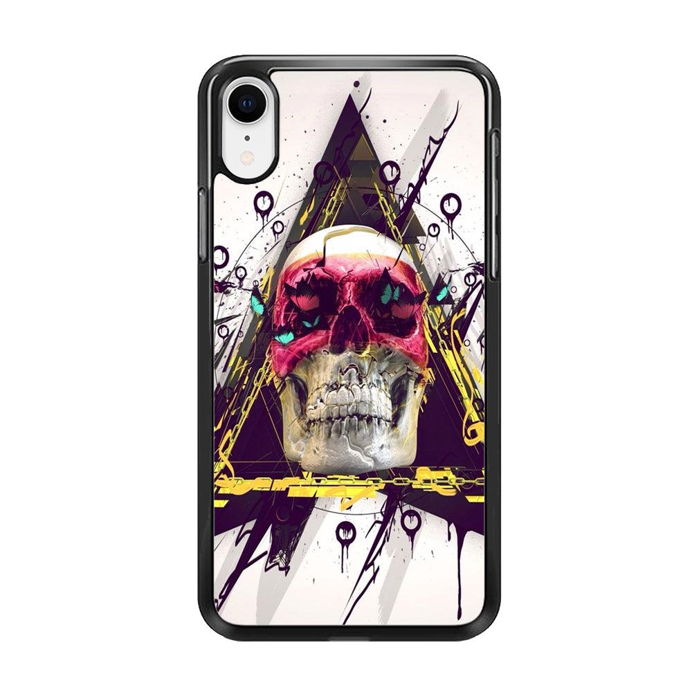 Skull Art 002 iPhone XR Case-Rubber / Black (2D Case)-Xtracase