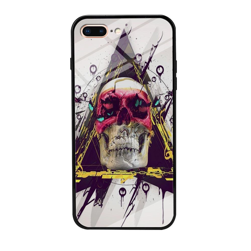 Skull Art 002 iPhone 8 Plus Case-Tempered Glass Case-Xtracase