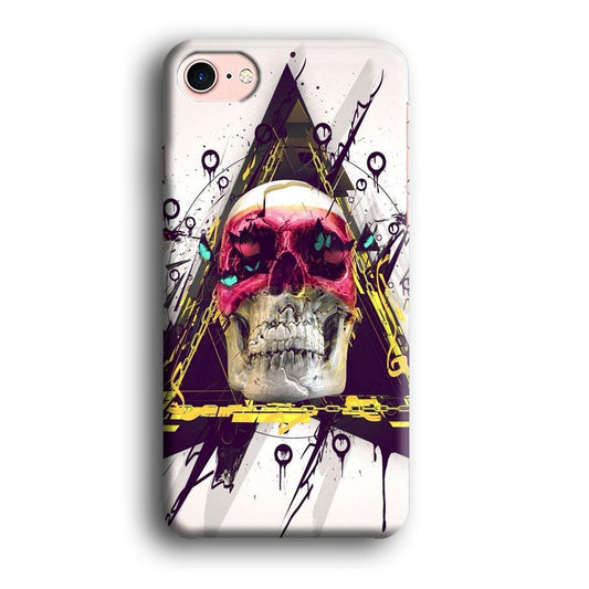 Skull Art 002 iPhone 8 Case-Plastic / Full Wrap (3D Case)-Xtracase