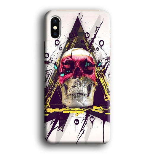 Skull Art 002 iPhone X Case-Plastic / Full Wrap (3D Case)-Xtracase