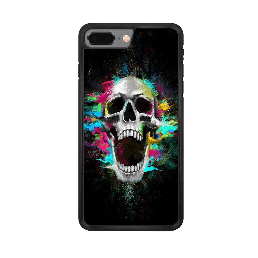 Skull Art 003 iPhone 7 Plus Case-Rubber / Black (2D Case)-Xtracase