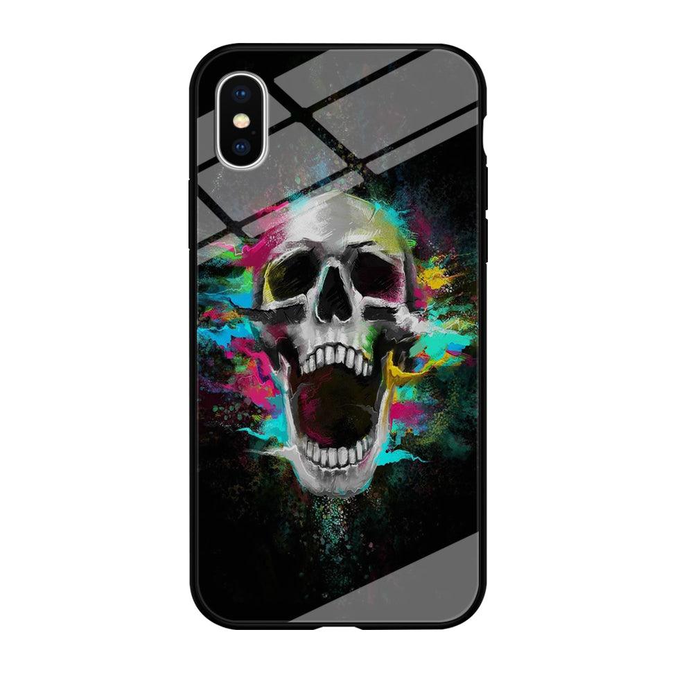 Skull Art 003 iPhone X Case-Tempered Glass Case-Xtracase