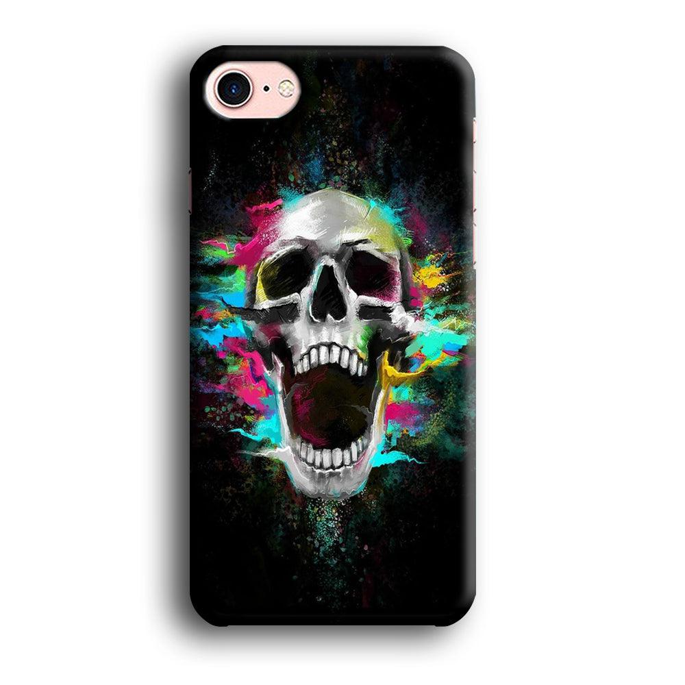 Skull Art 003 iPhone 8 Case-Plastic / Full Wrap (3D Case)-Xtracase