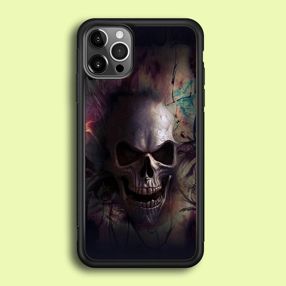 Skull Art 004 iPhone 12 Pro Case-Rubber / Black (2D Case)-Xtracase