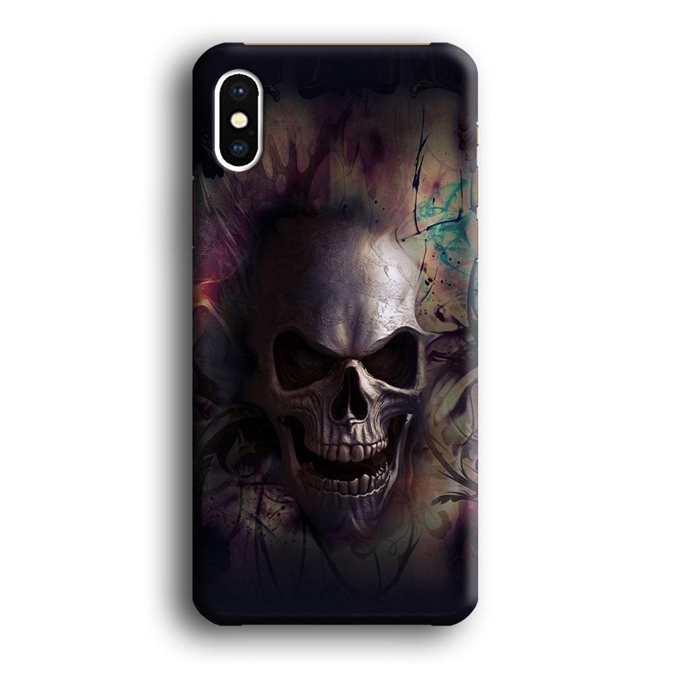 Skull Art 004 iPhone X Case-Plastic / Full Wrap (3D Case)-Xtracase