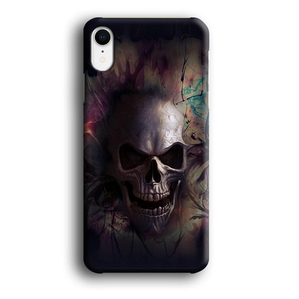 Skull Art 004 iPhone XR Case-Plastic / Full Wrap (3D Case)-Xtracase