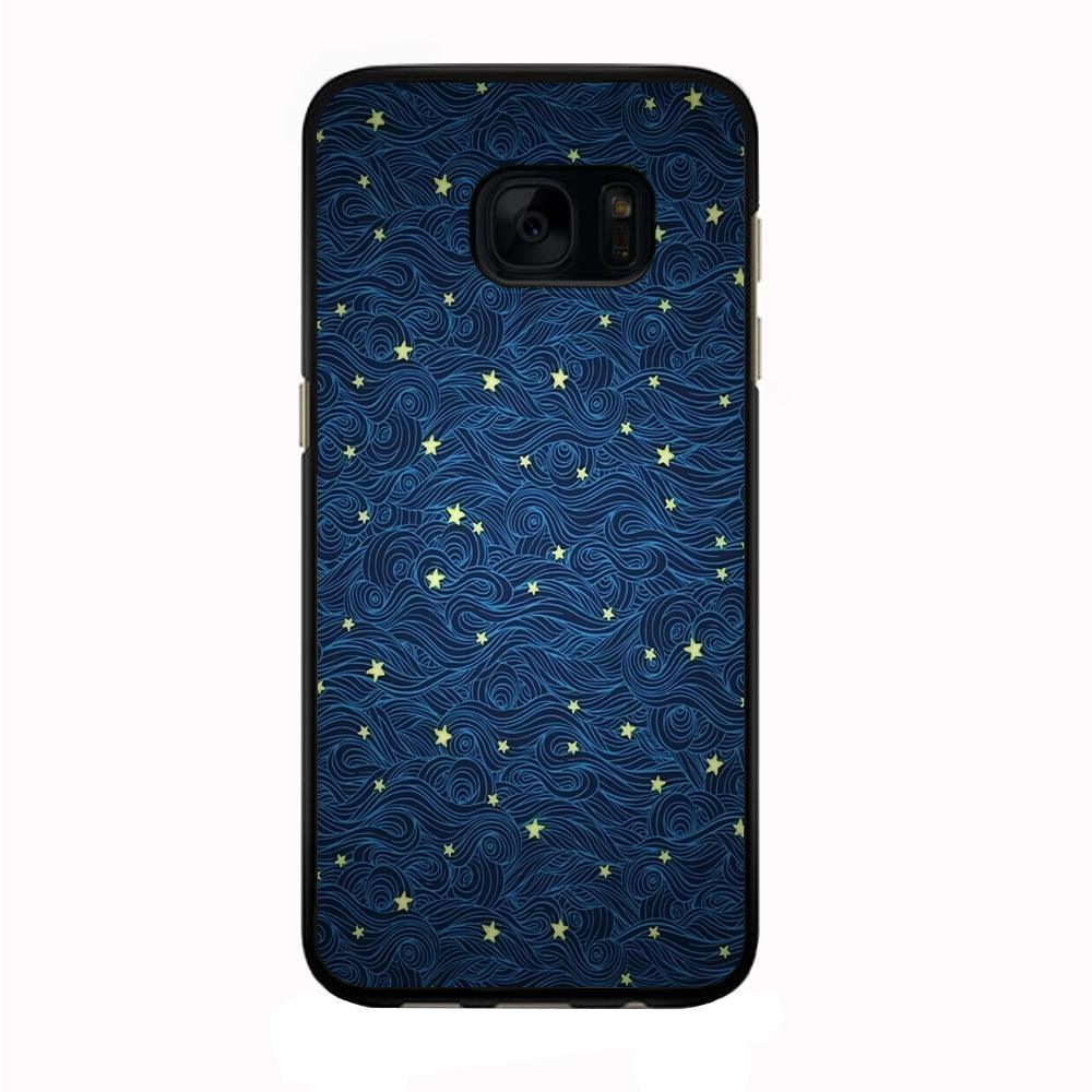 Sky painting art 001 Samsung Galaxy S7 Edge Case-Rubber / Black (2D Case)-Xtracase