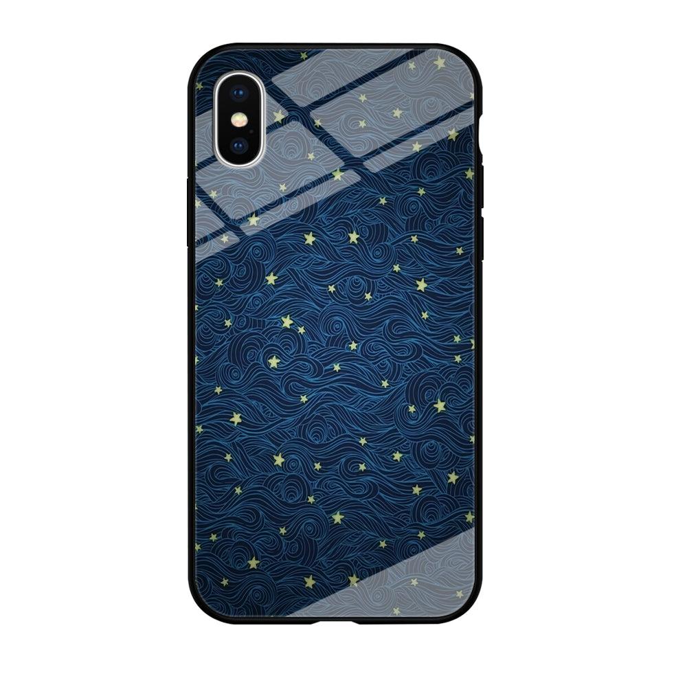 Sky painting art 001 iPhone Xs Case-Tempered Glass Case-Xtracase