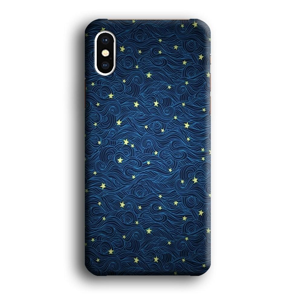 Sky painting art 001 iPhone Xs Case-Plastic / Full Wrap (3D Case)-Xtracase
