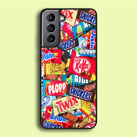 Snack Pattern Design Samsung Galaxy A16 Case-Rubber / Black (2D Case)-Xtracase