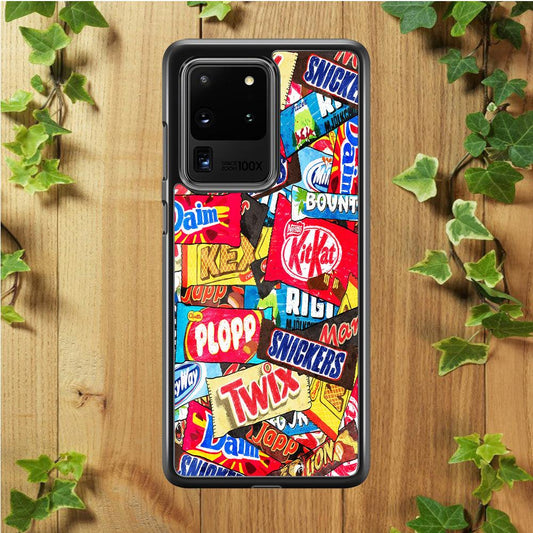 Snack Pattern Design Samsung Galaxy S20 Ultra Case-Plastic / Full Wrap (3D Case)-Xtracase