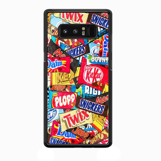 Snack Pattern Design Samsung Galaxy Note 8 Case-Plastic / Full Wrap (3D Case)-Xtracase