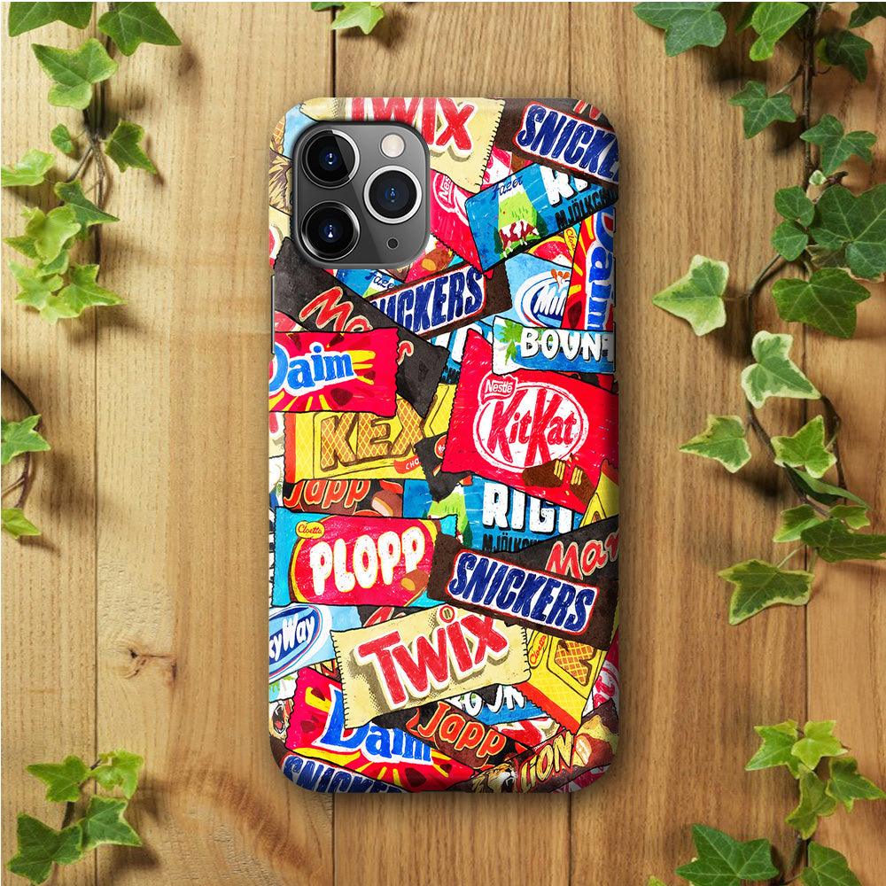 Snack Pattern Design iPhone 11 Pro Case-Plastic / Full Wrap (3D Case)-Xtracase