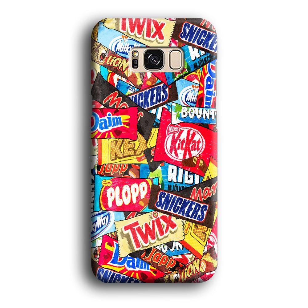 Snack Pattern Design Samsung Galaxy S8 Case-Plastic / Full Wrap (3D Case)-Xtracase