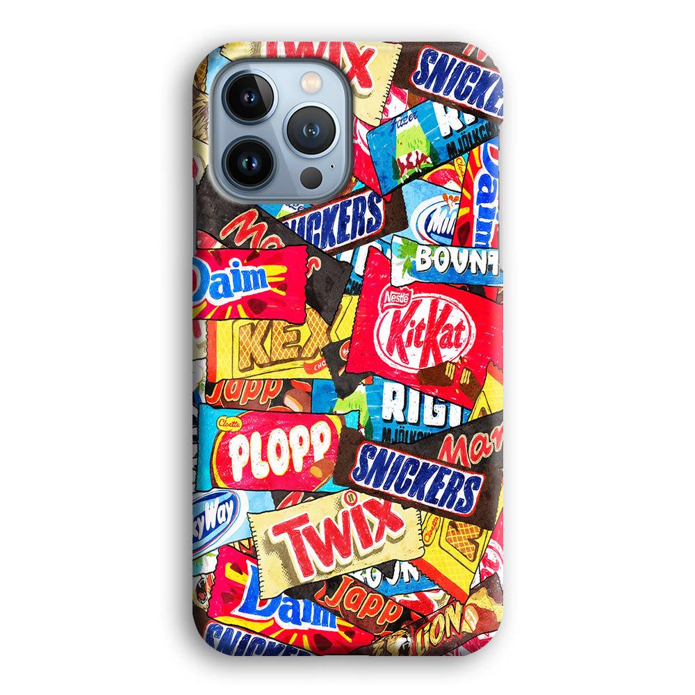 Snack Pattern Design iPhone 13 Pro Case-Plastic / Full Wrap (3D Case)-Xtracase
