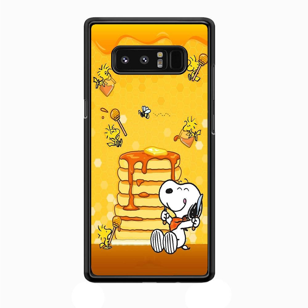 Snoopy Eats Honey Samsung Galaxy Note 8 Case-Plastic / Full Wrap (3D Case)-Xtracase