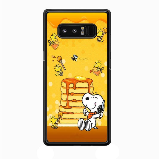 Snoopy Eats Honey Samsung Galaxy Note 8 Case-Plastic / Full Wrap (3D Case)-Xtracase