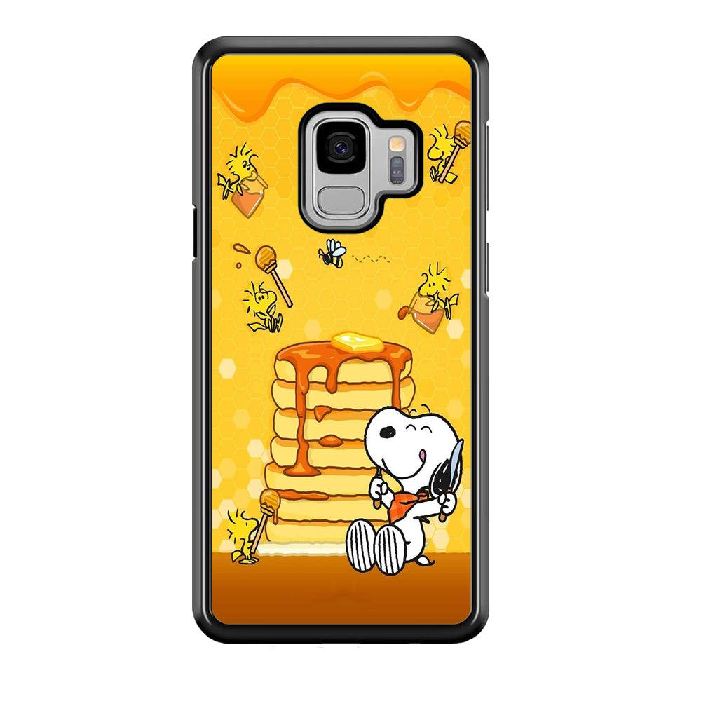 Snoopy Eats Honey Samsung Galaxy S9 Case-Plastic / Full Wrap (3D Case)-Xtracase
