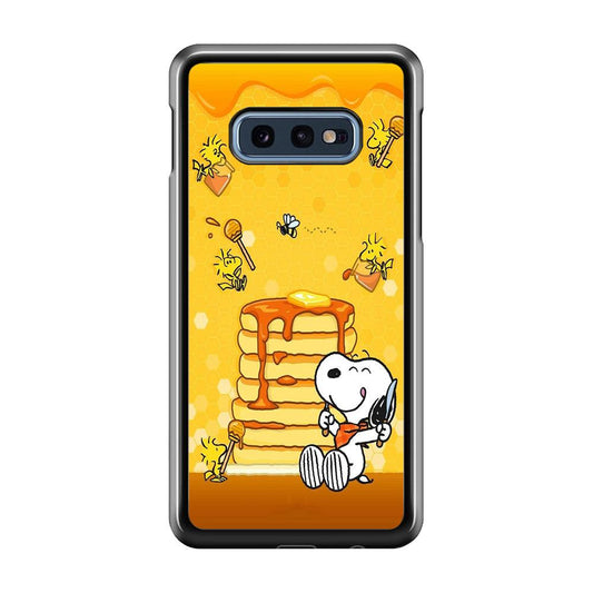 Snoopy Eats Honey Samsung Galaxy S10E Case-Plastic / Full Wrap (3D Case)-Xtracase