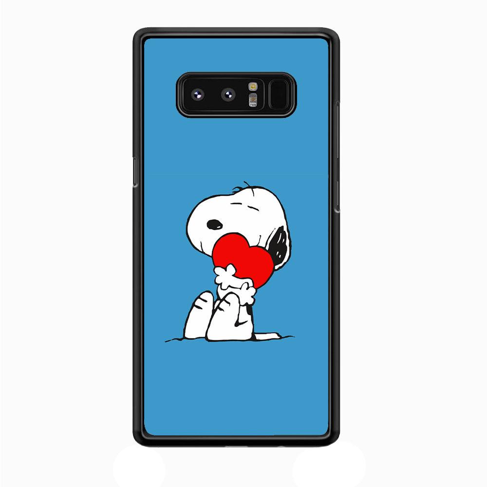 Snoopy Falling in Love Samsung Galaxy Note 8 Case-Plastic / Full Wrap (3D Case)-Xtracase