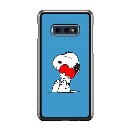 Snoopy Falling in Love Samsung Galaxy S10E Case-Plastic / Full Wrap (3D Case)-Xtracase
