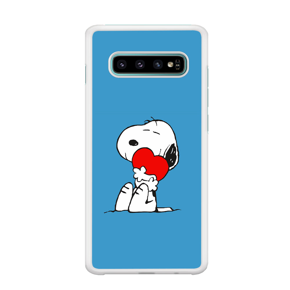 Snoopy Falling in Love Samsung Galaxy S10 Case
