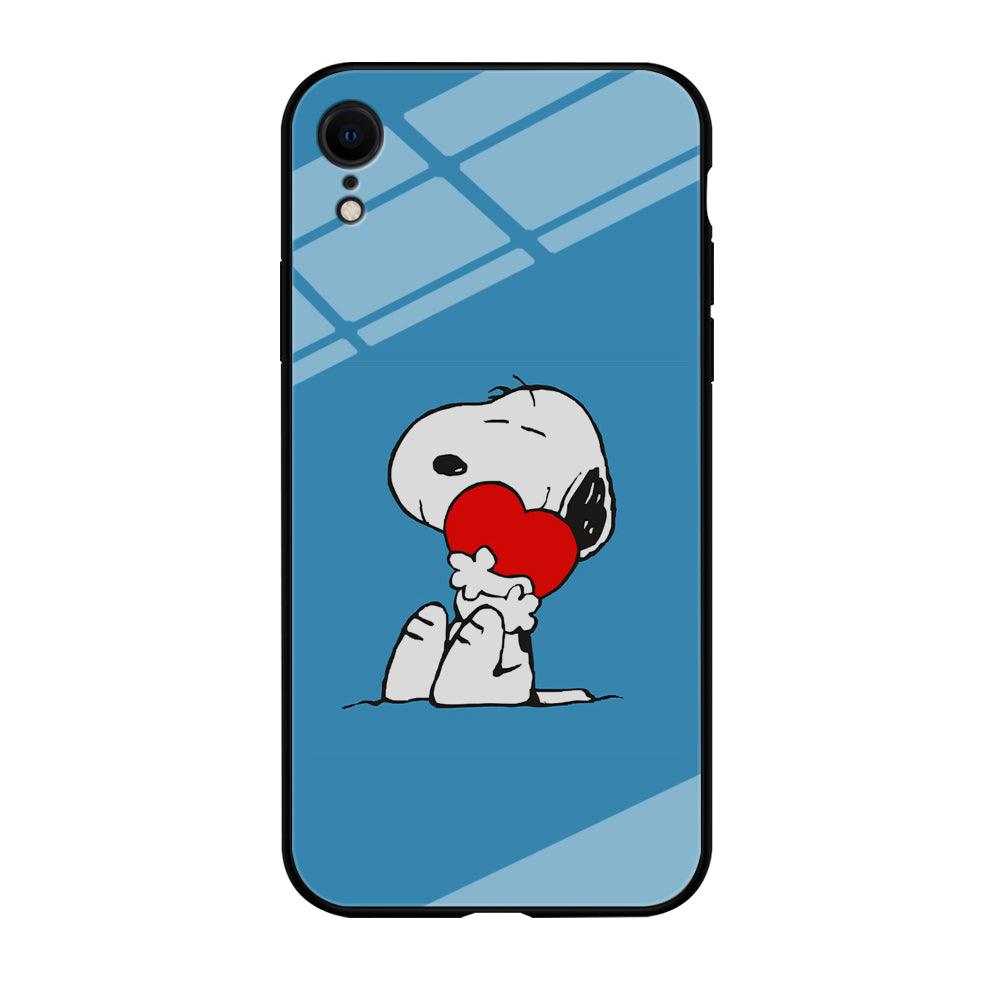 Snoopy Falling in Love iPhone XR Case-Tempered Glass Case-Xtracase