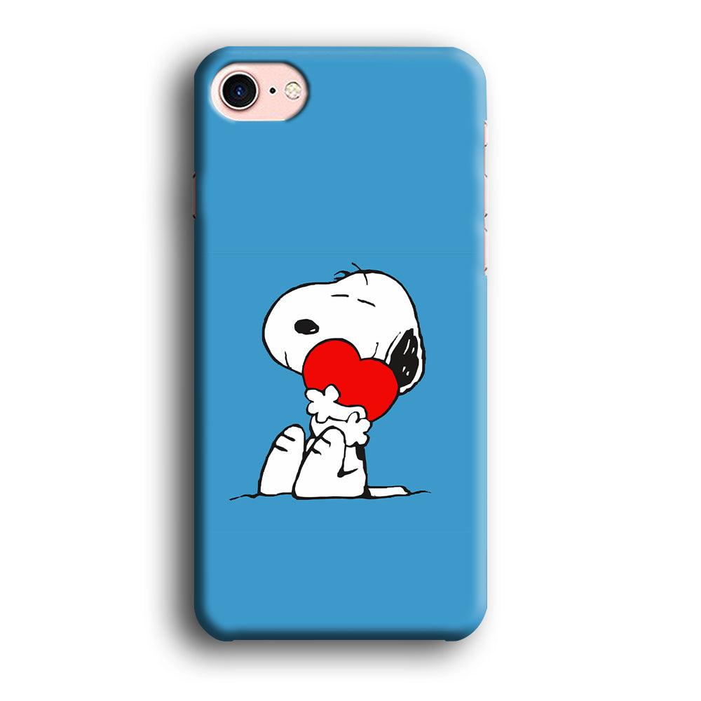 Snoopy Falling in Love iPhone 8 Case-Plastic / Full Wrap (3D Case)-Xtracase