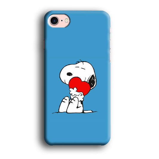 Snoopy Falling in Love iPhone 8 Case-Plastic / Full Wrap (3D Case)-Xtracase