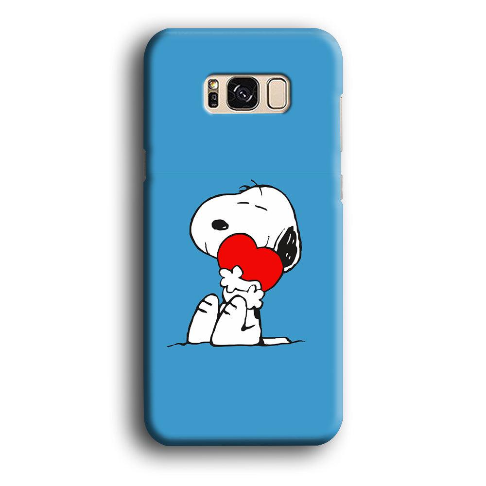 Snoopy Falling in Love Samsung Galaxy S8 Case-Plastic / Full Wrap (3D Case)-Xtracase