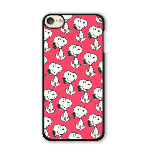 Snoopy Pattern Red iPod Touch 6 Case-Plastic / Full Wrap (3D Case)-Xtracase