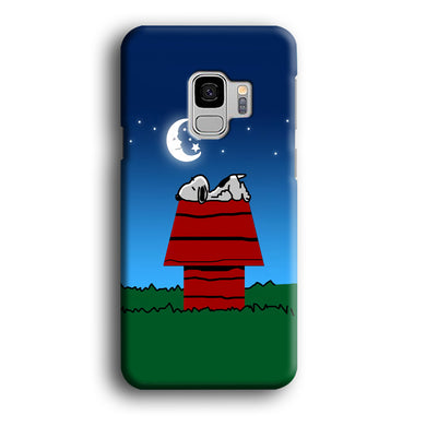 Snoopy Sleeps at Night Samsung Galaxy S9 Case