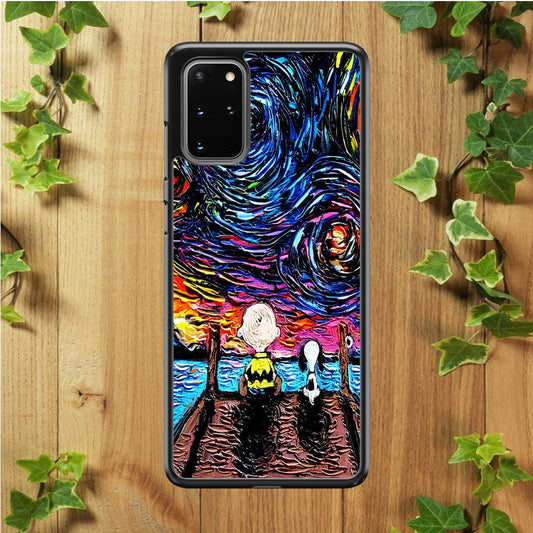 Snoopy Van Gogh's Starry Night Samsung Galaxy S20 Plus Case-Plastic / Full Wrap (3D Case)-Xtracase