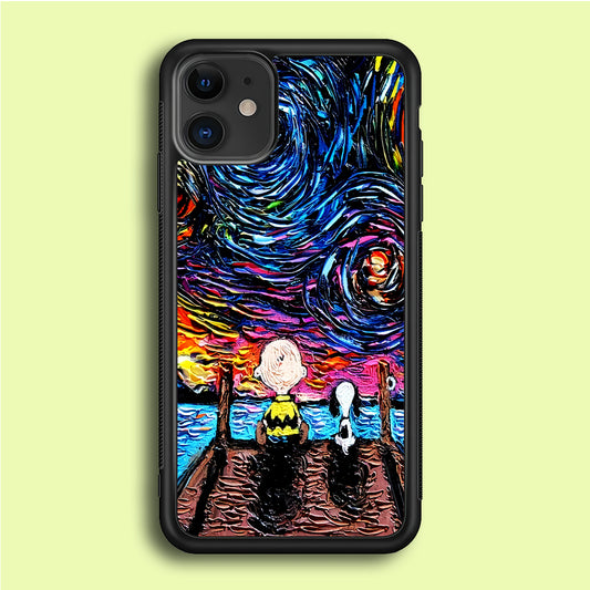 Snoopy Van Gogh's Starry Night iPhone 12 Case