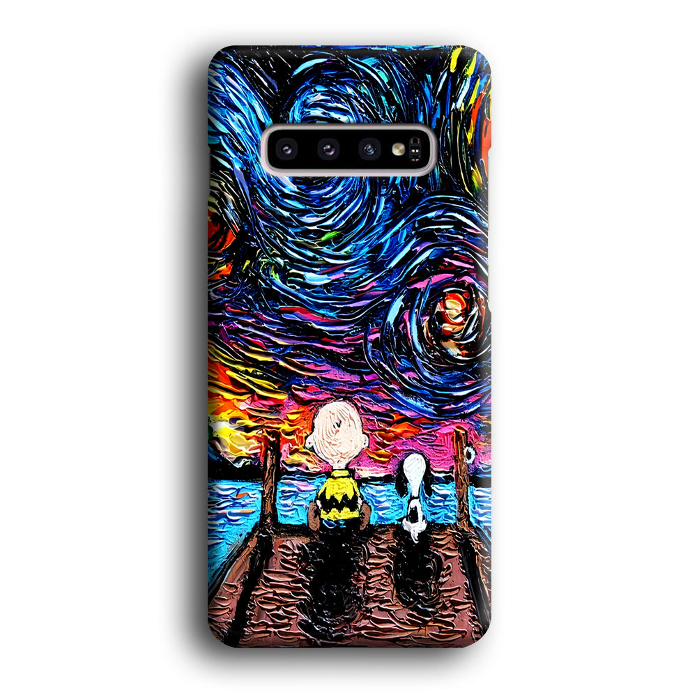 Snoopy Van Gogh's Starry Night Samsung Galaxy S10 Plus Case