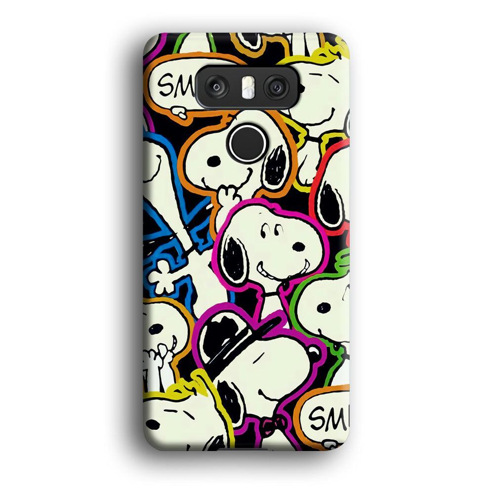 Snoopy Doodle LG G6 3D Case-Xtracase