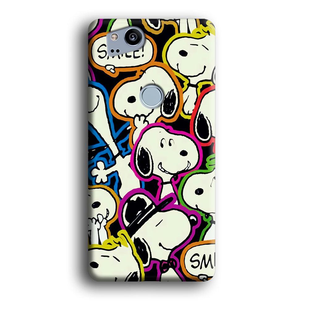 Snoopy Doodle Google Pixel 2 3D Case-Xtracase