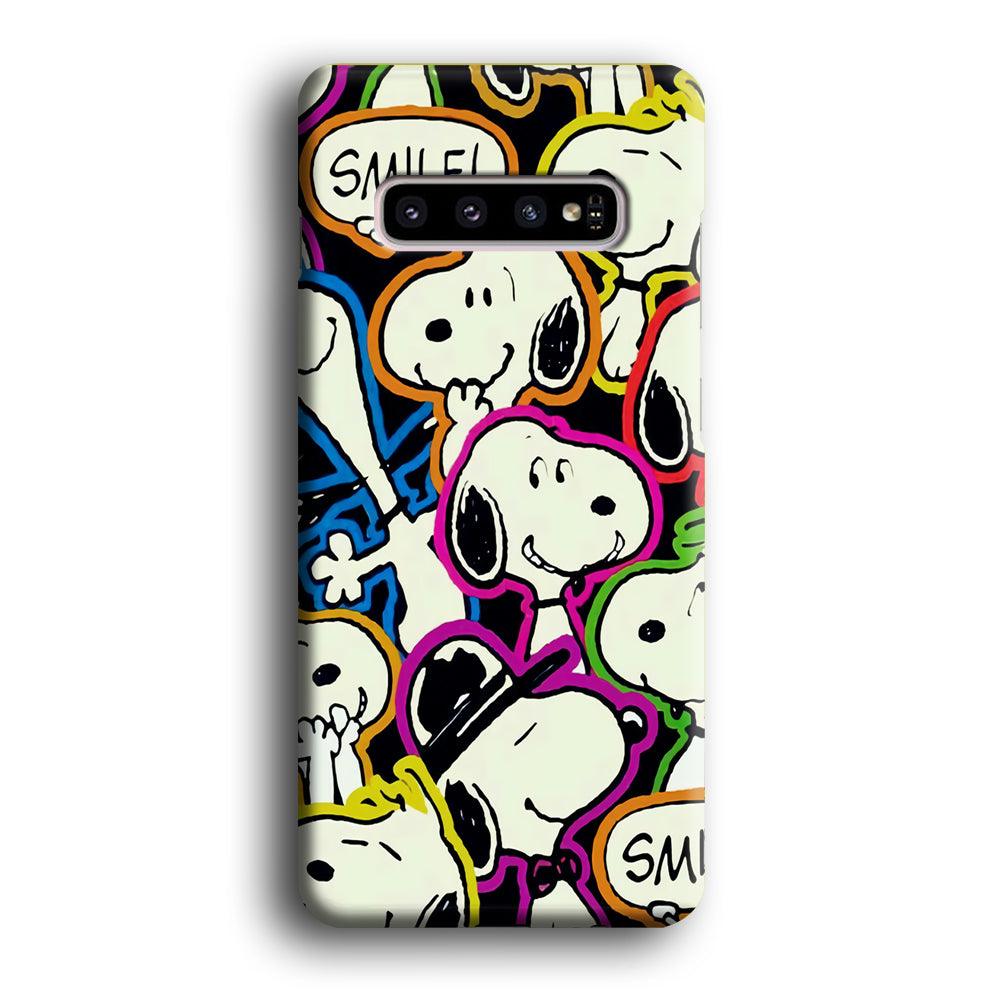 Snoopy Doodle Samsung Galaxy S10 3D Case-Xtracase