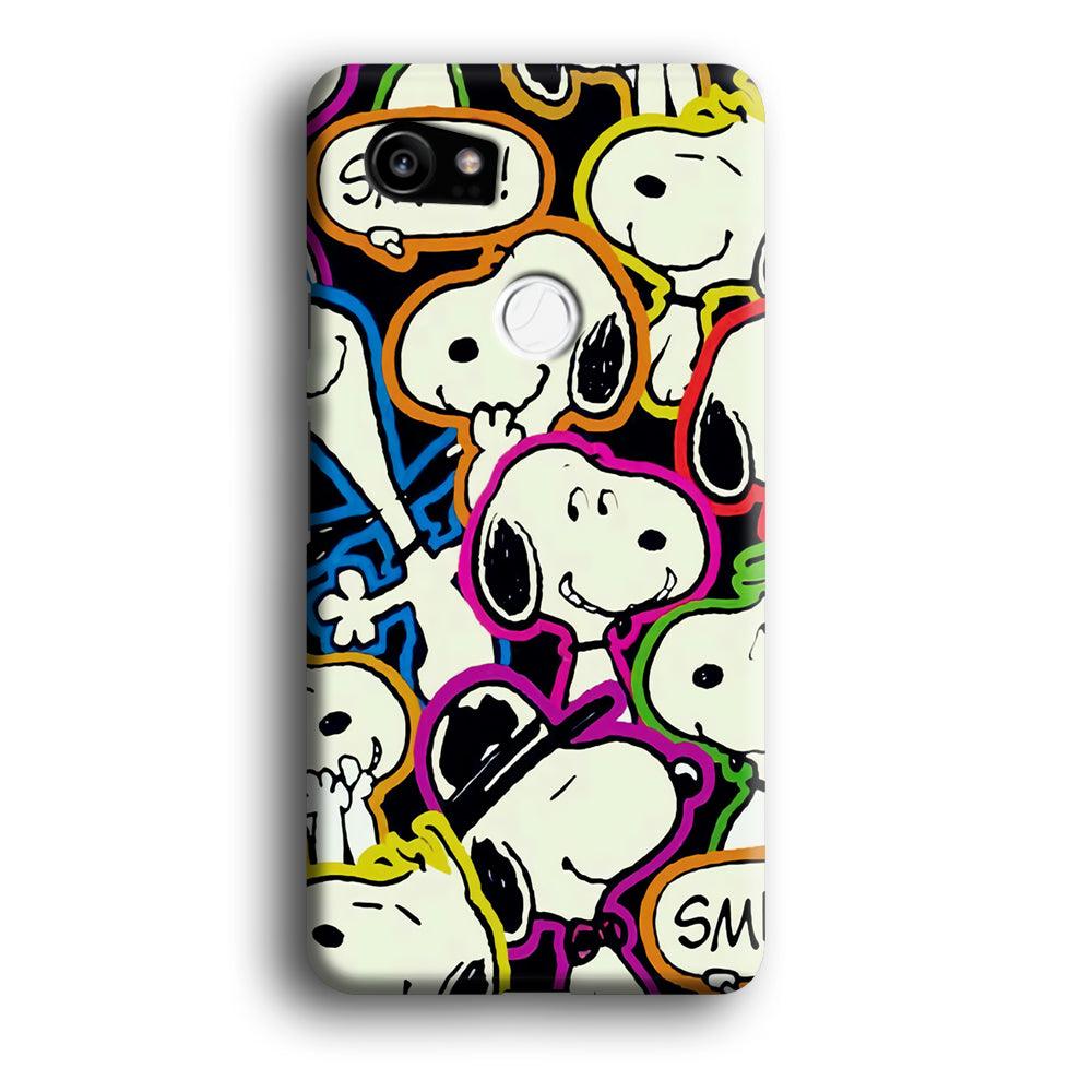 Snoopy Doodle Google Pixel 2 XL 3D Case-Xtracase