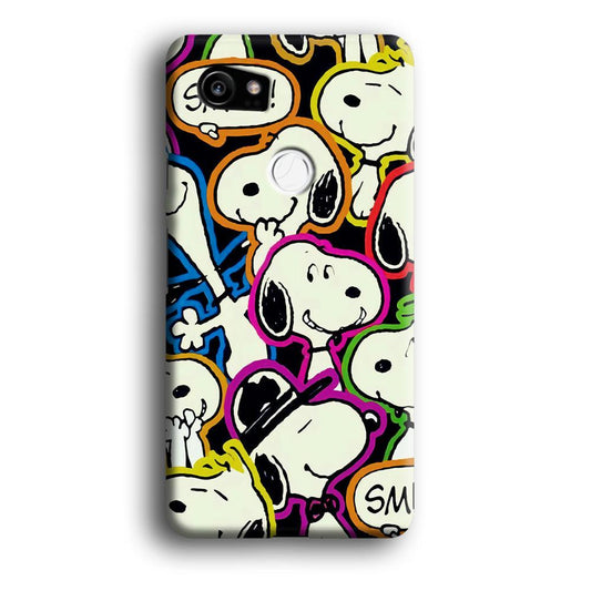 Snoopy Doodle Google Pixel 2 XL 3D Case-Xtracase