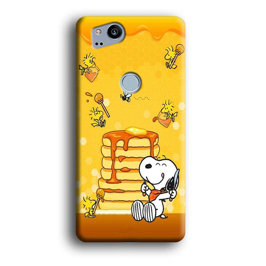Snoopy Eats Honey Google Pixel 2 3D Case-Xtracase