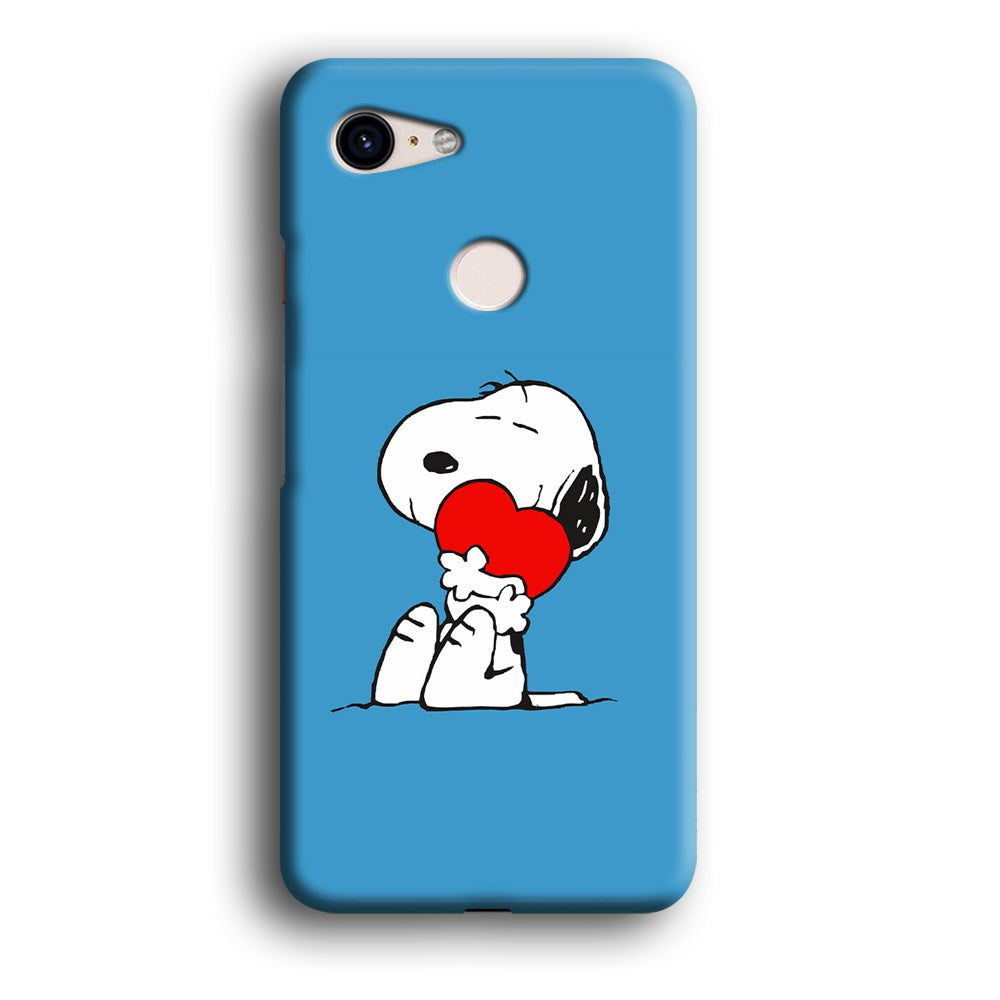 Snoopy Falling in Love Google Pixel 3 3D Case