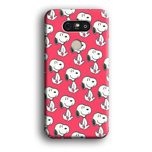 Snoopy Pattern Red LG G5 3D Case