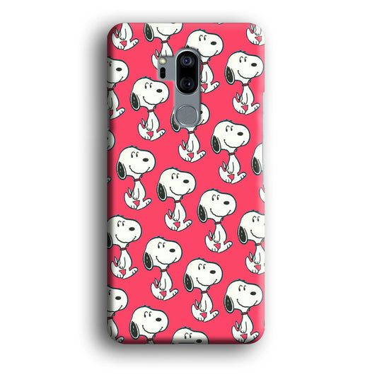 Snoopy Pattern Red LG G7 ThinQ 3D Case