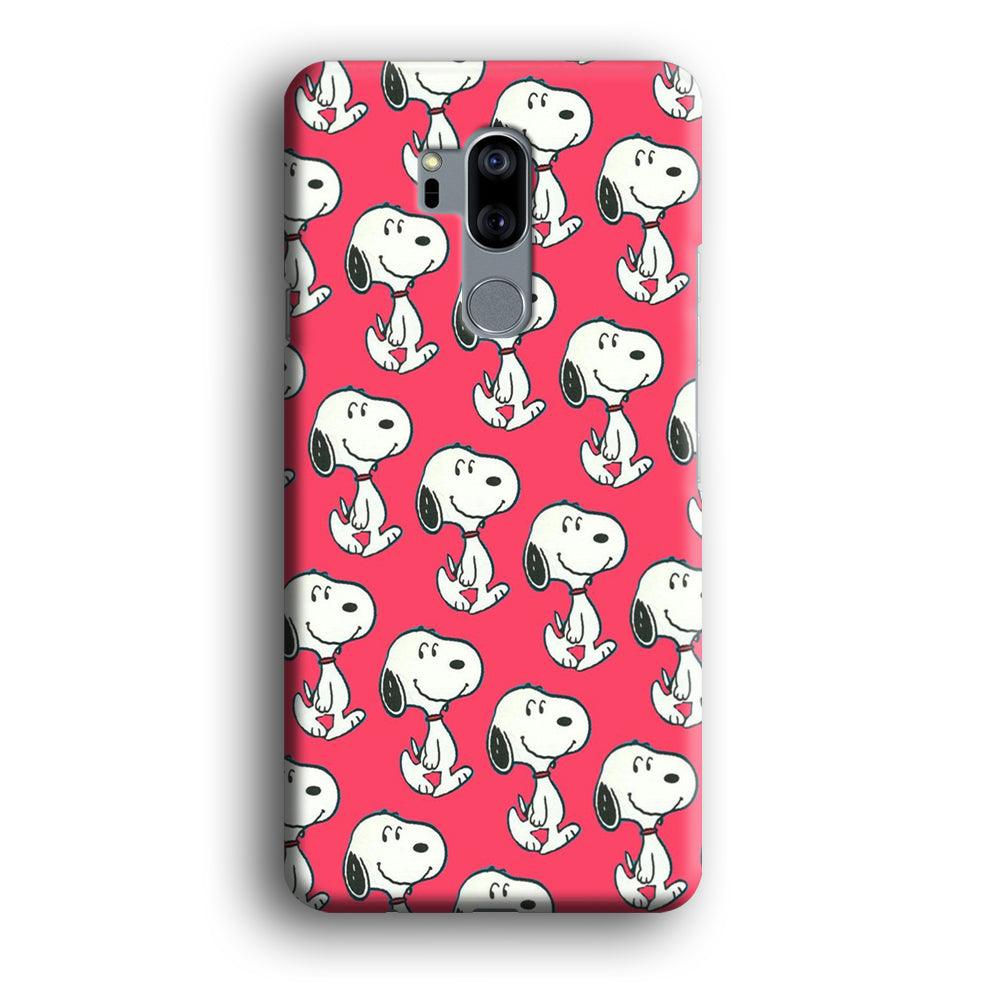 Snoopy Pattern Red LG G7 ThinQ 3D Case-Xtracase