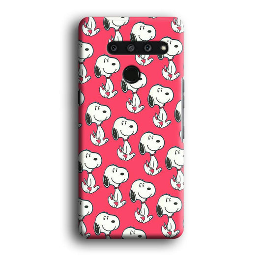 Snoopy Pattern Red LG V50 3D Case-Xtracase