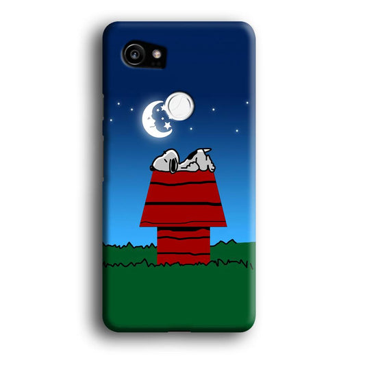 Snoopy Sleeps at Night Google Pixel 2 XL 3D Case-Xtracase