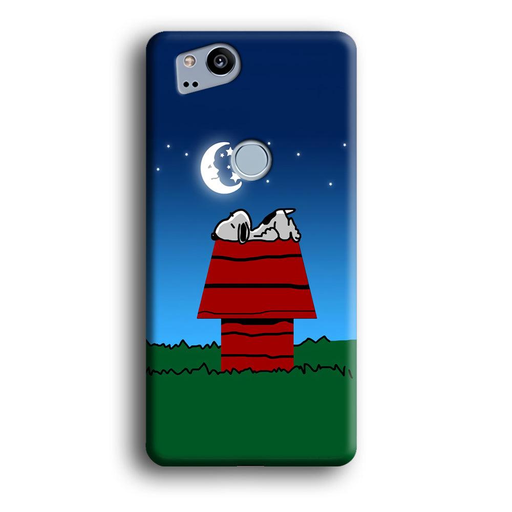 Snoopy Sleeps at Night Google Pixel 2 3D Case-Xtracase