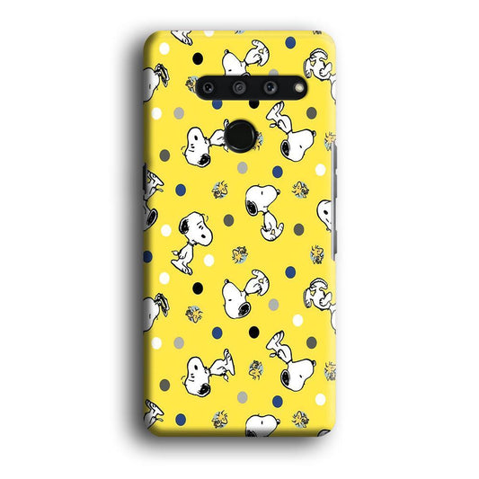 Snoopy and Woodstock Yellow Polka LG V50 3D Case-Xtracase